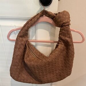 Elegant Brown Woven Women's Bag